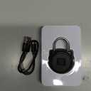 Fingerprint Lock, Dhiedas Gym Locker Lock with Fingerprint Bluetooth APP, Biometric Finger Print Padlock with Keyless, Waterproof Smart Padlock for Locker School Suitcase Cabinet Storage (1'' shackle, Black)