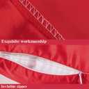 NTBAY Zippered Satin Body Pillow Pillowcase, Silky Slip Cooling Body Pillow Cover, Long Side Hidden Zipper, 20 x 54 Inches, Red