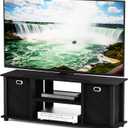 Furinno Econ Entertainment Center, Black/Black, 42 Inch Tv Size