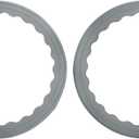 uxcell 2 Pcs Bar Stool Leg Protectors Ring Non Slip Silicone Chair Leg Floor Protector for 14.5" to 16.5" Round Base Pads Bottom Protect Wooden Floor No Scratches No Noise, Grey