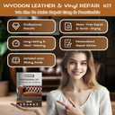 Brown Leather Repair Kit for Furniture, Leather Couch Repair Kit for Car Interior, Sofa, Car Seats and Purse with Super Easy Instructions, Restores Faux, Artificial, Genuine Pleather
