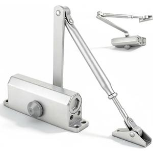 Heavy Duty Automatic Door Closer, Self Closing Hydraulic Door Closer, Soft Close No Slam, Anti Rust Aluminum, Easy DIY Install, Fits 88-143lb Doors 23-43in, for Home & Commercial Use