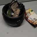 Halloween Cauldron with Smoke, Black Cauldron Pot, Witches Cauldron, Cauldron Halloween Decor with Black Plastic Witches Cauldron and LED Mist Maker, Decoration for Home Table Kitchen