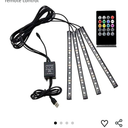 Generic 12 SMD 5V LED RGB Decorative Car Light , Car Port Ambient Light Car Styling Music 7 Colourful Control Interior Atmosphere Lamp with remote control