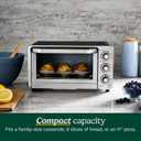 Cuisinart Custom Classic Toaster Oven Broiler, 1800 Watt Countertop Toaster Oven to Bake, Broil, and Toast, Non-Stick Interior, Consistent Toast Control, Brushed Stainless Steel/Black, TOB-40N