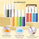 Nilez Sand Art Kits for Kids Foil Crafts Painting Bulk Peel and Stick Drawing Party Toys for Age 4-13 Girl Boy, DIY Animal Pictures with Colored Sand Mini Brush Squeeze Bottle Birthday Gift Children