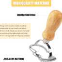 Wooden Handle Stainless Steel Cookie Stamps,Christmas Snowman Cookie Cutter Custom Embossed Biscuit Stamp for Baking, Durable Cookie Decorating Tools