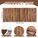 6FT Brown Wood Table Skirt Teacher Desk Skirt Classroom Table Cover for Back to School Decor Classroom Tables Cloths for First Day of School Supplies Office Bookcase Cabinet Decorations