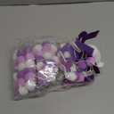 Breling 3 Pack He is Risen Banner Easter Felt Ball Garlands 10ft Pom Pom Religious Easter Decorations for Mantle Fireplace Church Spring Room Home Office Classroom Hanging Christian Decor (Purple)