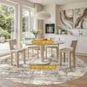 Area Rugs for Living Room: 10x10 Abstract Washable Rug Modern Neutral Large Soft Stain Resistant Non-Slip Backing Machine Table for Bedroom Dining Room Indoor Home Office Carpet - Gold Brown
