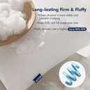 MIULEE Throw Pillows Inserts, Pack of 2 12x20 Inch 100% Virgin Fiber Filling Bed Couch Pillows