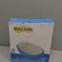 Mink Inflatable Baby Bathtub with Built-in Air Pump, Newborn to Toddler Bath Tub,Portable Travel Shower Basin with Back Support, Deflates and Folds Easily (Olive Bath)