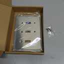 Continental Triple Toggle Cast Metal Wallplate in Satin Nickel