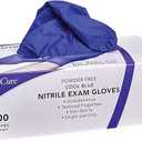 ProCure 200 Count Disposable Nitrile Gloves - Latex Free, Powder Free Medical Exam Gloves, Medium Size