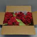 Mizii 4 Pcs Burgundy Artificial Hydrangea Flowers Large Fake Silk Hydrangea Flower with Leaves Stems Realistic Faux Hydrangeas Decorations for Wedding Table Centerpieces Vase Home Decor (Burgundy)