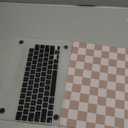 For MacBook Air 13.6 inch Case 2022-2026 M5 M4 A3240 M3 A3113 M2 A2681,for Mac 13 M4 Checkered Textured Cream Plastic Hard Shell&Keyboard Cover for Mac Air 13.6 Laptop,Checkerd Neutral