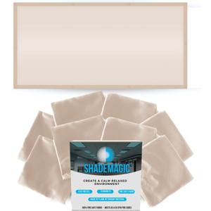 ShadeMAGIC Fluorescent Light Filter Covers (Mocha) - Diffuser Pack; Eliminate Harsh Glare That Causes Eyestrain and Head Strain The The Classroom or at Office. (4)