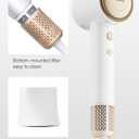 Tideway Hair Dryer, Blow Dryer with Diffuser, Ionic Professional High-Speed 1500W Low-Noise, 110,000 RPM Brushless Motor, Fast Drying, Travel Compact for Women & Men (Gold)