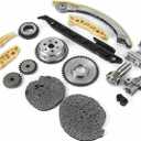 Timing Chain Kit with Tensioner Guide Rail Crank Sprocket Balance Shaft Sprocket | for 2.0L 2.2L 2.4L GM Buick Chevy GMC Pontiac Saturn | Replaces# 9-4201S, 9-4201SX, 9-4202S, 12680750