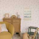 HRQKO Blue Coastal Cowgirl Howdy Aloha Poster Hanger Frame, Howdy Wall Art,Western Trendy Sign Wall Art with Wooden Frames,Preppy Cowgirl Wall Hanging Banner Decor for Living Room Bedroom, 16x24 Inch