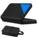 Demine Gel Travel Seat Cushion – Portable Airplane & Stadium Cushion – Gel Grid Design for Ultimate Comfort – Foldable Cushions for Commute, Airplanes, Camping, Bleachers