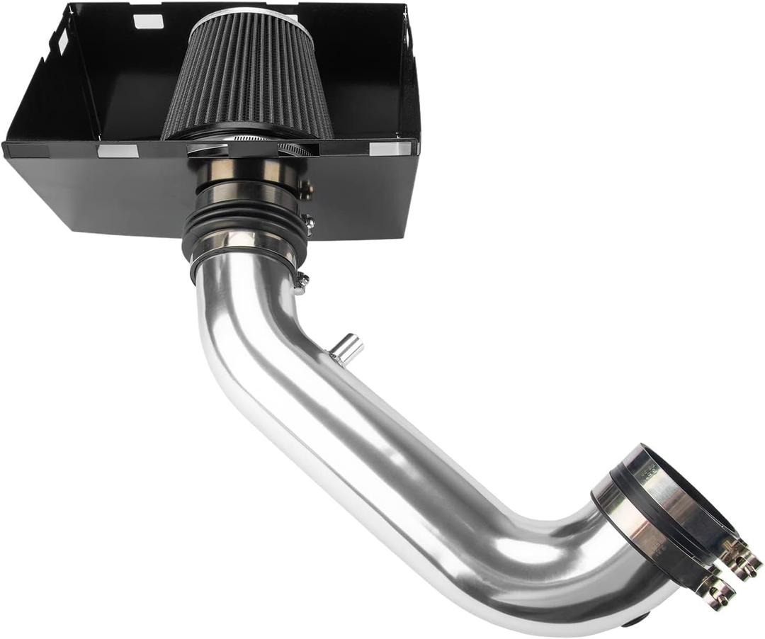 KAX Cold Air Intake Kit System + Heat Shield Compatible with Dodge Ram 1500/2500/3500 2009-2021 V8 5.7L, High Performance, Black