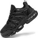 Steel Toe Shoes for Men Women Safety Work Sneakers Wide Composite Toe Indestructible Lightweight Comfortable Tennis Shoe Zapatos de seguridad Trabajo para Hombres Mujer (11 Women/9.5 Men, Black0305)