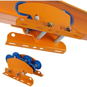 Electric Hoist Manual Trolley Heavy Duty 1Ton 2205LBS Capacity for PA600 to PA1000, Push Beam Trolley with Dual Track Rollers, Adjustable Flange, Hoist Push Geared Overhead Dual Wheels for I-Beams