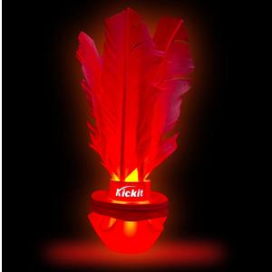 Kickit | The Original Birdie Soccer Trainer | Play Outdoors, Indoors or Backyard, Beach or Tailgate, All Ages Fun & Travel Friendly (Red LED)