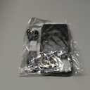 for iPhone 15 Case with Card Holder and Strap for Women,Crossbody Lanyard, Make Up Mirror,Ring Stand,Snap Clasp,Cute Phone Wallet Cases 6.1 inch - Black