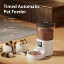 IMIPAW Automatic Cat Feeders, 3L Timed Cat Dry Food Dispenser with Desiccant Bags, Dual Power Supply, Programmable Portion Size, 6 Meals, 20 Portions Per Day, Auto Pet Feeder for Cats and Small Dogs