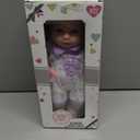 12" Baby Doll with Flower Pattern Backpack Carrier,12 Inch Realistic Baby Dolls with Clothes and Accessories Hanky Pacifier Bottle Diaper Toy Pretend Play Collection for 3+ Child Girls Gifts