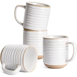 LE TAUCI Coffee Mugs 15 oz,Ceramic Mug Set, Coffee Cups for Latte, Hot Tea, Cappuccino, Mocha, Cocoa, Dishwasher Safe, Suit For Housewarming Wedding- 3.5 inch, Set of 4, Arctic White LE TAUCI Coffee Mugs 15 oz,Ceramic Mug Set, Coffee Cups for Latte, Hot Tea, Cappuccino, Mocha, Cocoa, Dishwasher Safe, Suit For Housewarming Wedding- 3.5 inch, Set of 4, Arctic White