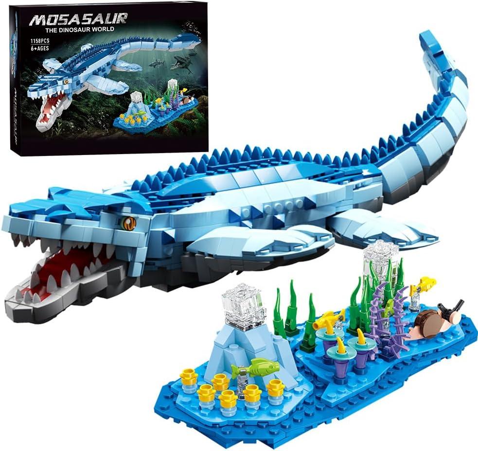 1158 Pcs Dinosaur Building Blocks Game, STEM Dinosaur Toys for Kids STEM Dinosaur Toys for Children Aged 6, 7, 8, 9, 10, 11, 12, 13, and 14, Compatible with Lego