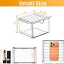 caktraie 6 Pack Small Stackable Stroage Drawers, Acrylic Bathroom Makeup Organizer, Plastic Storage Bins For Vanity, Undersink, Kitchen Cabinets, Pantry, Home Organization