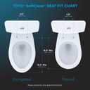TOTO SoftClose Slow Close Elongated Toilet Seat and Lid, Cotton White - SS124#01