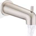 7 Inch Slip on Bathtub Spout with Diverter, Compatible with Moen 3839/3853,Extra Long Diverter Tub Spout Fits 1/2" Copper Tube(5/8" Diameter),Brushed Nickel