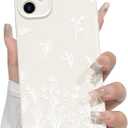 3 x NITITOP Compatible with iPhone 11 Case Cute Flowers Floral Plant Pattern for Women Girls Trendy Slim Fit TPU Bumper Silicone Shockproof Full Camera Protection Cover - White