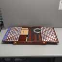 Deluxe Crossword Board Game with Rotating Board, Foldable & Portable Design, Large-Sized Board, Built-in Storage, for 2-4 Players, Includes: Letter Tiles, Wooden Racks, Scorepad Set, Hourglass