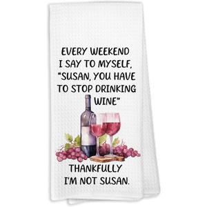 Wine Gifts Kitchen Towels, Bar Cart Decor, Funny Bar Cart Hostess Hand Towel for Bathroom, Hostess Wine Gifts for Women