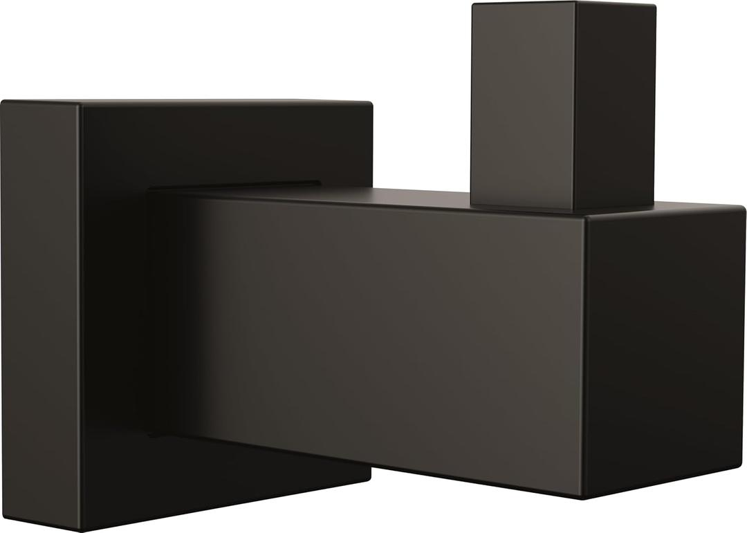 Delta Faucet Velum Single Robe Hook, Chrome Towel Hook, Bathroom Hook, Delta Towel Hook, Wall Mounted Hook, Chrome IAO20836 (Matte Black)