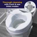 Drive Medical PreserveTech Raised Toilet Seat with Bidet (Ambient Water) Toilet Seat Riser, Elevated Toilet Seats for Seniors and Adults, Toilet Seat Bidet, Toilet Seat Elevator with Bidet Sprayer