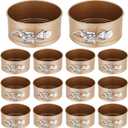 Sunnyray 4 Inch Springform Pan for Baking Mini Cheesecake Pans with Removable Bottom Nonstick Leakproof Round Cake Mold Spring Form Molds for Mini Cheesecake Pizza and Quiches(Gold,12 Pcs) (Main color: gold)