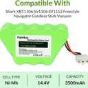 XBT1106 Battery Replacement for Shark SV1106 SV1107 SV1100 SV1112 Freestyle Rotator Cordless Stick Vacuum Cleaner, 14.4V 3.5Ah Ni-Mh Shark Batteries