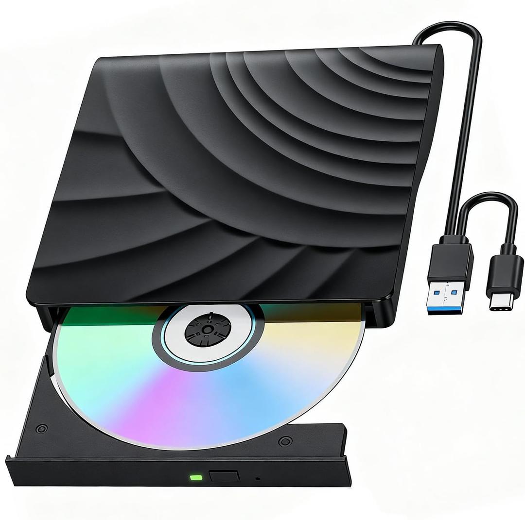 External Blu-ray Drives DVD/CD Burner For Laptop USB 3.0 Portable BD CD DVD Reader Writer Player 3D Optical Drive Disc Duplicators Compatible with Laptop Desktop PC Windows Mac Pro MacBook Linux