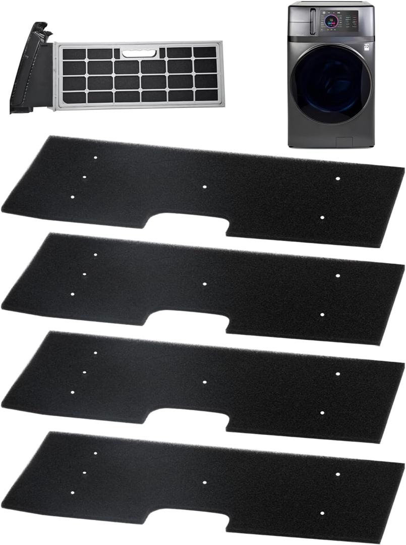 WH01X35719 Lint Filter 4-Pack - for GE Profile Washer Dryer Combo - Hand Washable and Reusable - for Models: PFQ97HSPVDS - Dryer Lint Filter Replacement - All In One Washer Dryer Combo Filter