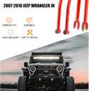 Adjustable Front Upper & Lower Control Arms for 2007-2018 Jeep Wrangler JK 0-4.5 Lift Geometry Correction, Heavy-Duty Suspension Upgrade