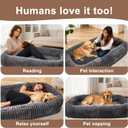 Human Dog Bed for Adult,70"x38"x10" Extra Large Human Pet Bed,Orthopedic Washable XL Dog Bed with Memory Foam (Darkgrey)
