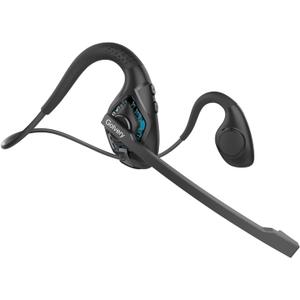 Golvery Latest Bluetooth 5.3 Headset w/DSP Noise Canceling Boom Microphone & Mute for Cellphone, Lightweight Comfort Open Ear Wireless Headphones for PC Laptop Office Meeting Home Working, 10H (Cyan)