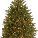 National Tree Company 4.5 ft Pre-Lit Dunhill Fir Artificial Christmas Tree, 450 Clear Lights, 763 Tips, Includes Stand, Green